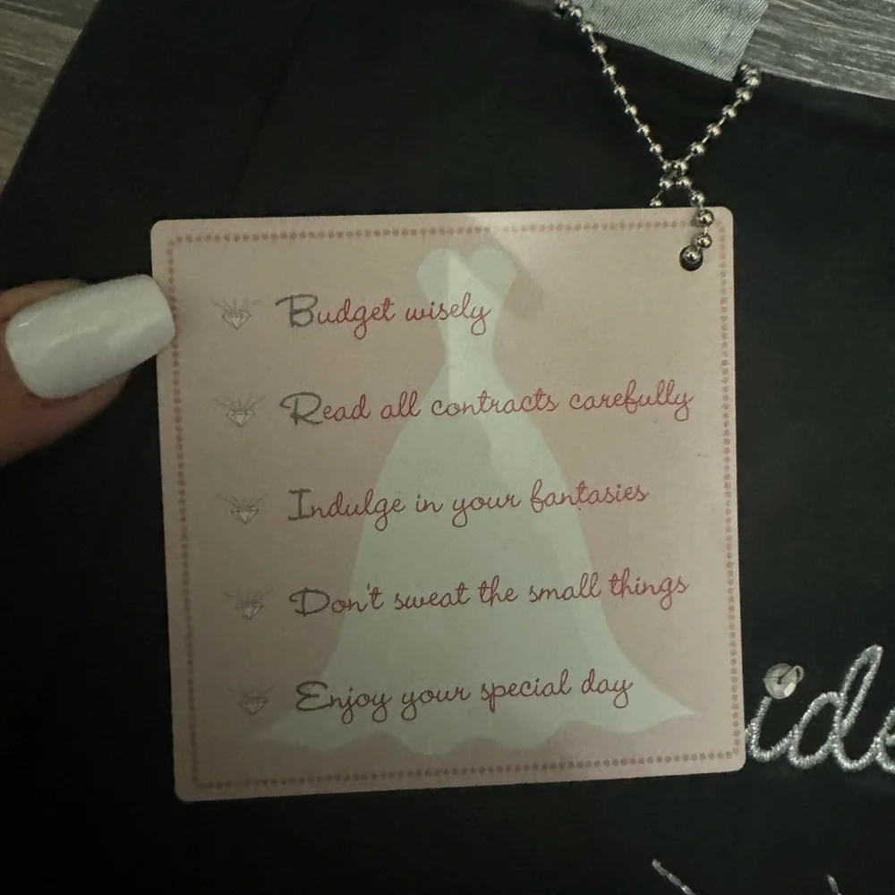 Bride To Be Black & Silver Tote Bag - Picture 4 of 6